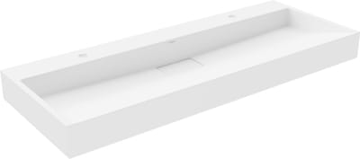 Mexen Ava opzetwastafel van conglomeraten 2/O 120 x 46 cm, wit - 23011202