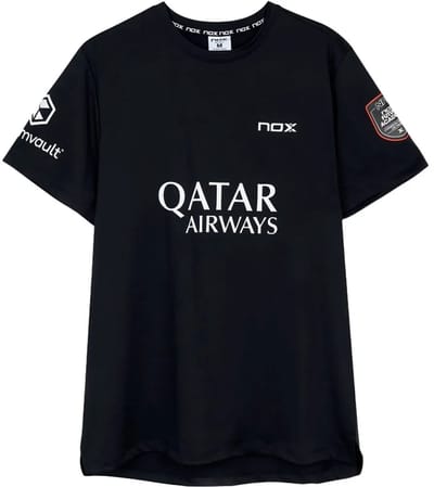 Nox Sponsors AT10 Black Agustin Tapia T-shirt 2026, L