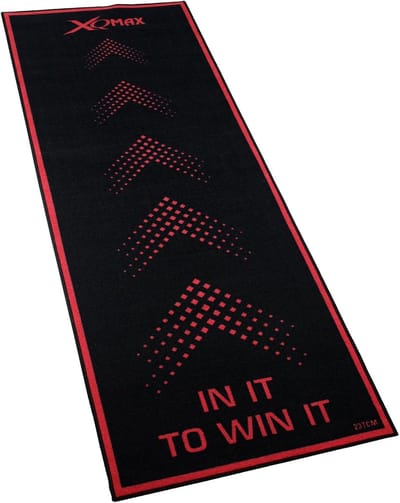 Dartmat Toernooi - Vloerbescherming Spel - Dartspel Verbeteren - Officiële Afstand - 237 x 80 cm - Rood Zwart