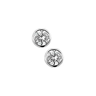 Glams oorknoppen zirkonia - 4 - Zilver
