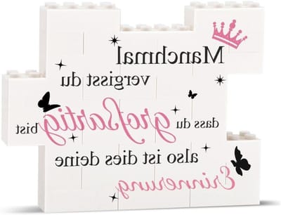 Puzzel Decoratie - Mini Puzzel - Cadeau Geven - Symbolisch Ontwerp - 115 x 11 cm - Du Großartig Bist