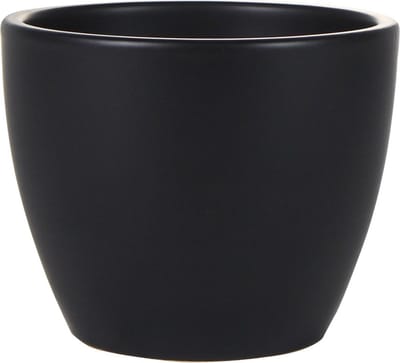 Ter Steege Bloempot - zwart - glans - Scandinavisch - 13 x 11 cm - plantenpot