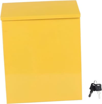 Creatieve Brievenbus - Decoratieve Postbox - Suggestiebox Thuis - Gepolijst Veilig Gebruik - 30 x 23 x 6 cm - Geel