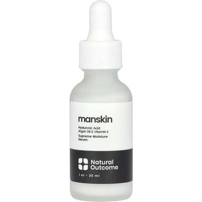 Natural Outcome, Manskin, Sérum Hydratation Suprême, sans parfum, 30ml (1 oz) white