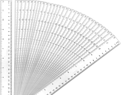 Dailygoods- Liniaal 30 cm - 30 Stuks - Dubbelzijdig Meetgereedschap - Transparant PS-Kunststof - Duurzaam - Nauwkeurige Metingen - Meetlat