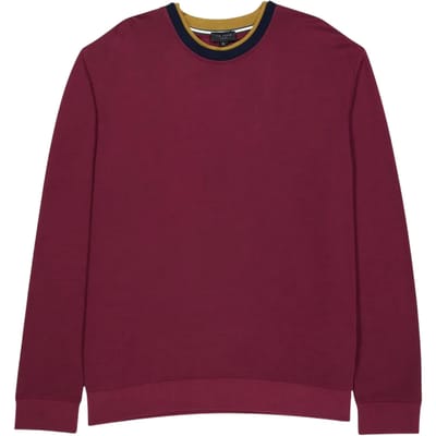 Ted Baker Heren-sweatshirt van gebreid materiaal met gelaagde look en normale pasvorm (Rood)