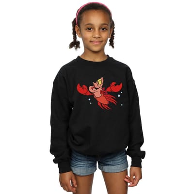 Disney Meisjes De Kleine Zeemeermin Sebastian Bubbles Sweatshirt (Zwart)