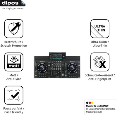dipos – 2x Matte Beschermfolie geschikt voor Denon SC Live 4 Jog Wheel | Krasbestendige & antireflecterende Screenprotector Ultra-Thin