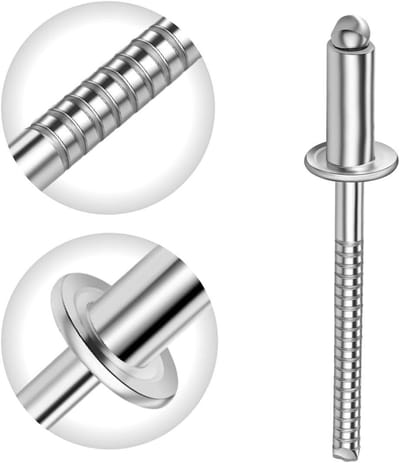 Blinde klinknagels - Popnagels roestvrij - Vaste verbindingen maken - Roestvrij staal A2 - 50 x 18 mm - Zilverkleuren