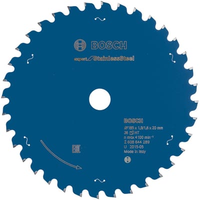 Bosch Accessories Expert for Stainless Steel 2608644289 Cirkelzaagblad 185 x 20 x 1.6 mm Aantal tanden: 36 1 stuk(s)