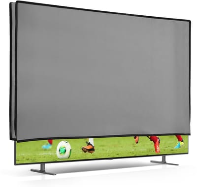 kwmobile tv hoes voor 24" TV cover - Beschermhoes voor televisie - Voor binnengebruik - Tegen vuil en stof - In lichtgrijs