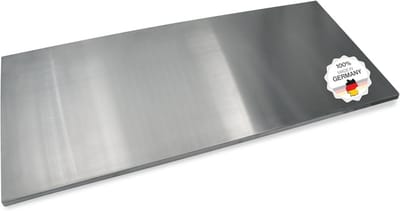 Werkblad Keuken - Deegplank Snijplank - Kneden Snijden Bakken - Stoprand - 110 x 50 cm - Zilver