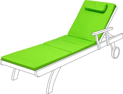 Garden Ligbedkussen - Zonnebank Kussen voor Tuinmeubelen - Hypoallergeen Ligstoel Kussen Waterbestendig met Vezels Gevuld - Ligbedkussen voor Tuin