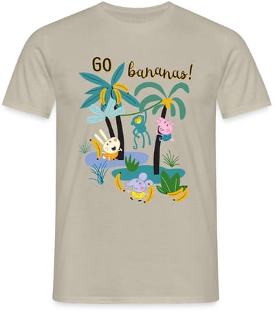 Peppa Pig Design Go Bananas T-Shirt Heren