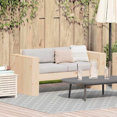 vidaXL - Tuin - Sofa - Naturel - 134 - x - 60 - x - 62 - cm - Massief - grenenhout