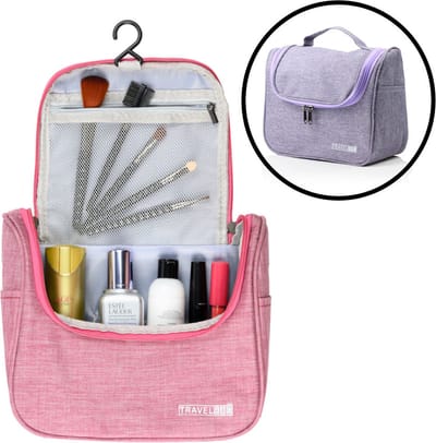 Ophangbare Toilettas met Haak - Dames & Heren - Travel bag Organizer - Waterdichte Reis tas - Mannen & Vrouwen - Paars