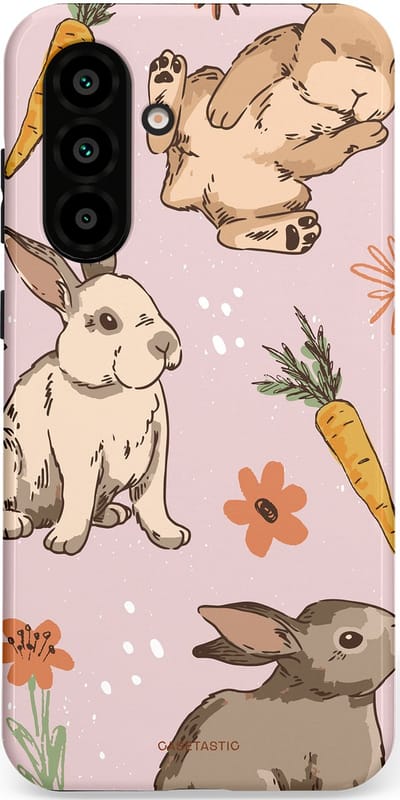 Casetastic Hoesje Geschikt voor Samsung A56 / A36 - Stijlvolle Beschermende Duo-layer Case - Hop hop knuffels