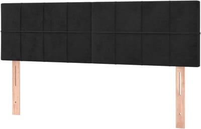 Hoofdborden 2 stuks - Bedonderdelen - Slaapkamer Decoratie - Verstelbare Hoogte - 72x5x78/88 cm - Zwart