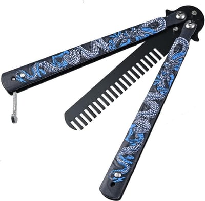 Opvouwbare Stalen Oefenkam voor Mannen - Styling en Haarverzorging