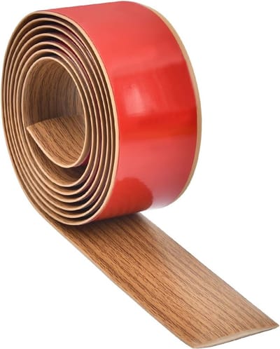Zelfklevende PVC Vloerovergangsstrip 2m x 5cm - Geel Eiken Houtlook voor Laminaat en Tegels, Drempeloplossing voor Vloeren