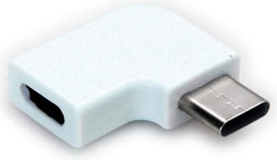 USB-C naar USB-C adapter - haaks naar links/rechts - USB3.2 (tot 10 Gbit/s) - PD tot 20V/5A / wit