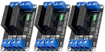 Dailygoody - Solid State Relay Module - 3x 2-Kanaals - 5V DC - Voor Arduino en Raspberry Pi - Voor automatisering en schakelen - Betrouwbaar en effici