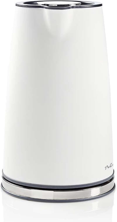 Nedis Waterkoker - 1.7 l - Soft-Touch - Wit - 360 graden draaibaar - Verborgen verwarmingselement - Strix-controller - Droogkookbeveiliging