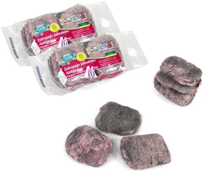Gerimport zeepstaalsponzen - 12x stuks - hardnekkig vuil - staalspons - zeepspons