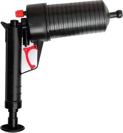 Borvat® | Hogedruk 12 Bar Perslucht Uitlaatpijpreiniger | 4 Badkamer- en keukenaccessoires | WC | Badkuip | Zwart