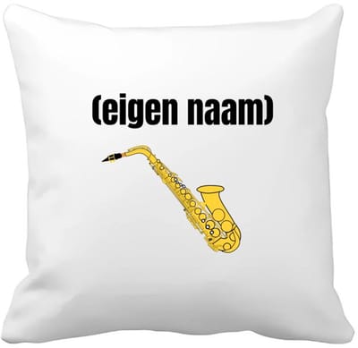Akyol - saxofoon met eigen naam Kussen hoes - Saxofoon - muziek liefhebbers - iemand die houdt van saxofoons - verjaardag - cadeau - kado - geschenk - 40 bij 40 cm