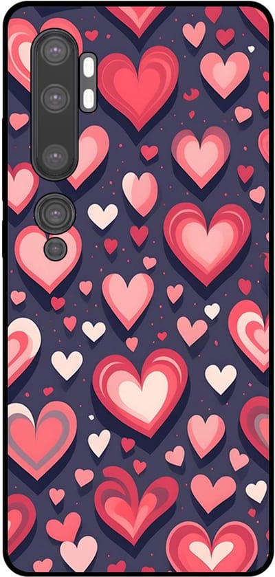 Smartphonica Telefoonhoesje Geschikt voor Xiaomi Mi Note 10 / 10 Pro met Hartjes Opdruk - TPU Backcover Case With Heart Design geschikt voor Xiaomi Mi Note 10;Xiaomi Mi Note 10 Pro