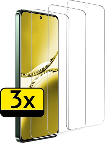 Screenprotector - Geschikt voor Oppo Reno 12 F - 3 Stuks - Extra Sterk - Beschermglas - Gehard Glas - Tempered Glass - Screen Protector