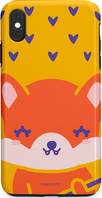 Casetastic Hoesje Geschikt voor Apple iPhone Xs Max - Stijlvolle Beschermende Duo-layer Case - Vossen beat