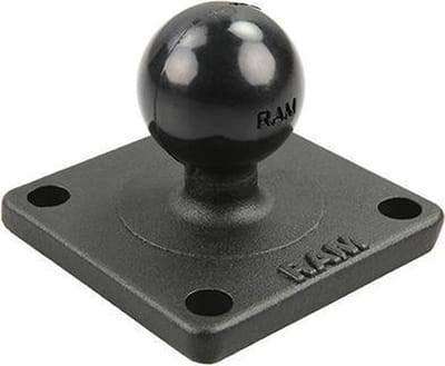 B-Kogel (25 mm) Aluminium Base Vierkant 51 x 51 mm - RAM-B-202U-22