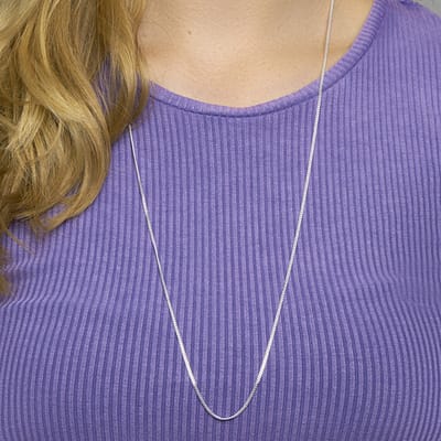 Zilveren collier gourmette 4-zijdes geslepen 1,8 mm 1001993