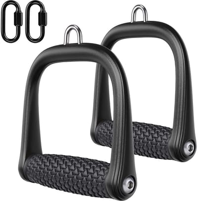 MTTProducts - Gym Handle - Triceps Pulley Grip - Sterk en veelzijdig - 4 cm diameter - Geschikt voor fitness - Voor kabelmachines - 2 stuks