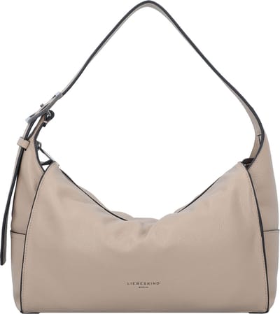 LIEBESKIND BERLIN Leren Schoudertas Lou Small Pebble Hobo Bag Stone Taupe