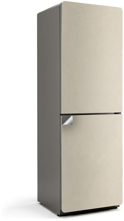 Wallfluent Koelkaststickers - Beige Koelkast Folie - 60 cm x 180 cm - Beige Koelkaststickers - Koelkast Wrap - Koelkast Design - Waterdichte Koelkast Sticker - Koelkast Design