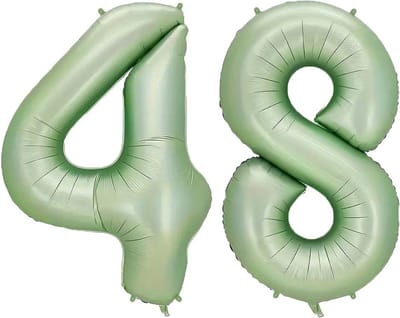 Cijfer Ballonnen Ballon Cijfer 48 Verjaardag Versiering Feest Helium Ballonnen Cijferballon Folieballon Groen Xl Formaat