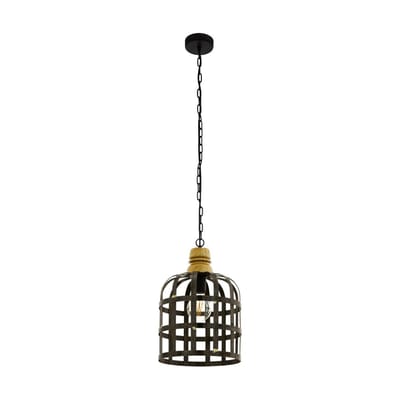 EGLO Oldcastle Hanglamp - 1 lichts - Ø32cm. - E27 - Metaal/hout