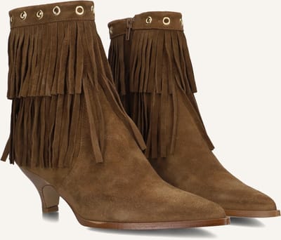 LINA LOCCHI Az52 Enkellaarsjes - Enkelboots met rits - Dames - Bruin - Maat 37