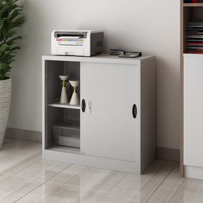 Lockerkast Rieti bureaukast 90x40x90 cm lichtgrijs