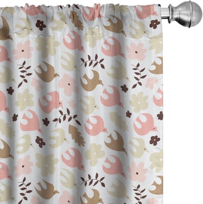 ABAKUHAUS – Vitrage gordijnen 2x75x175 cm – microvezel – Multicolor