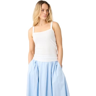 Geribbeld hemd met schouders voor dames KnowledgeCotton Apparel