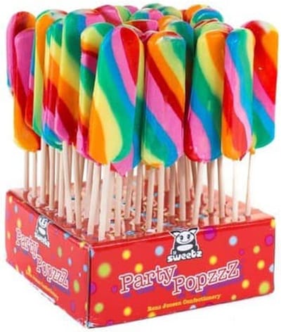 Holland Foodz Regenboog Lollie Lang - 10 stuks