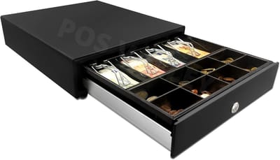 Geldlade - Kassalade - Geld Beheer - RJ-aansluiting - 37x41x10 cm - Zwart