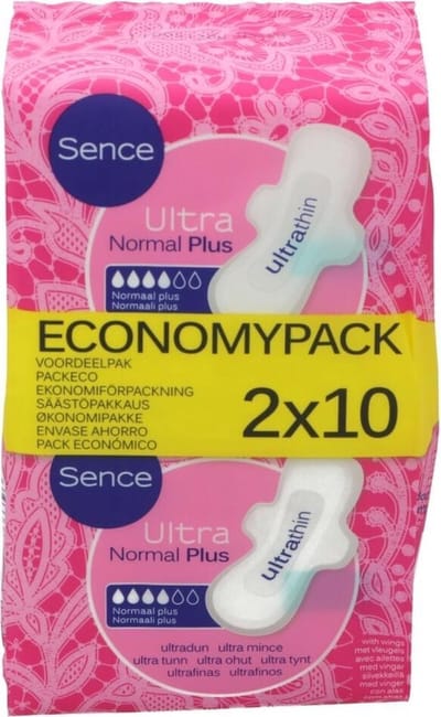 Sence Maandverband Normal 2x 10 stuks - Voordeelverpakking 6 stuks