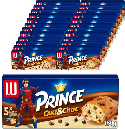 LU Prince Cake & Choc 16 x 150g (5 x 30g) - Koekjes - Koek voor Onderweg - Koffie - Thee - Werk - Voorraad