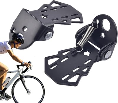 Oneay Set van 2 mini-achterpedalen voor fietsen, opvouwbare pedaalhouders, geschikt voor mountainbike-achterpedalen, metalen pedaalaccessoires