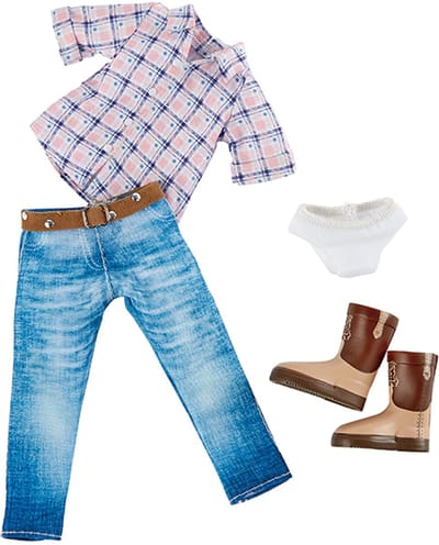 Käthe Kruse Cowgirl Outfit Tienerpop Kledingset 4-delig